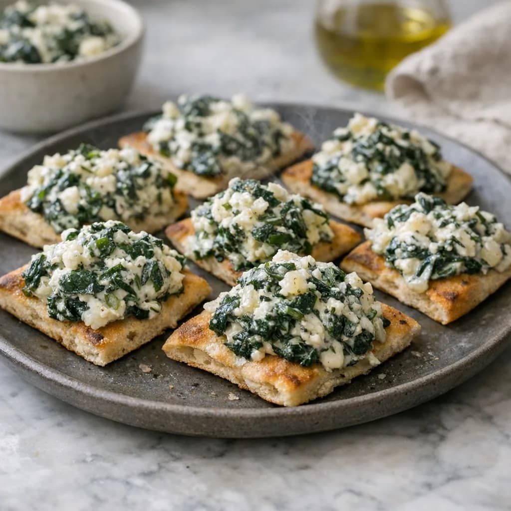 Keto Spinach and Cream Cheese Pita Bites recipe