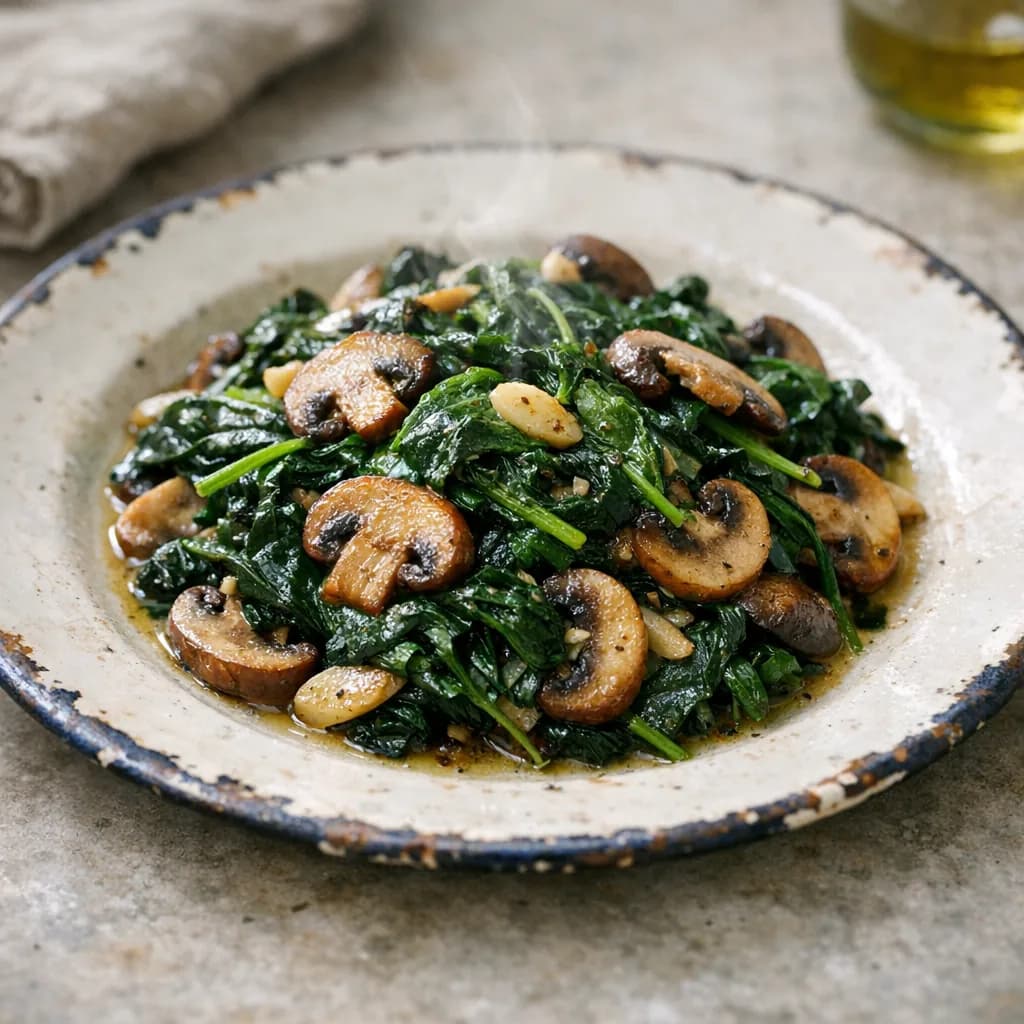Keto Spinach and Mushroom Sauté recipe