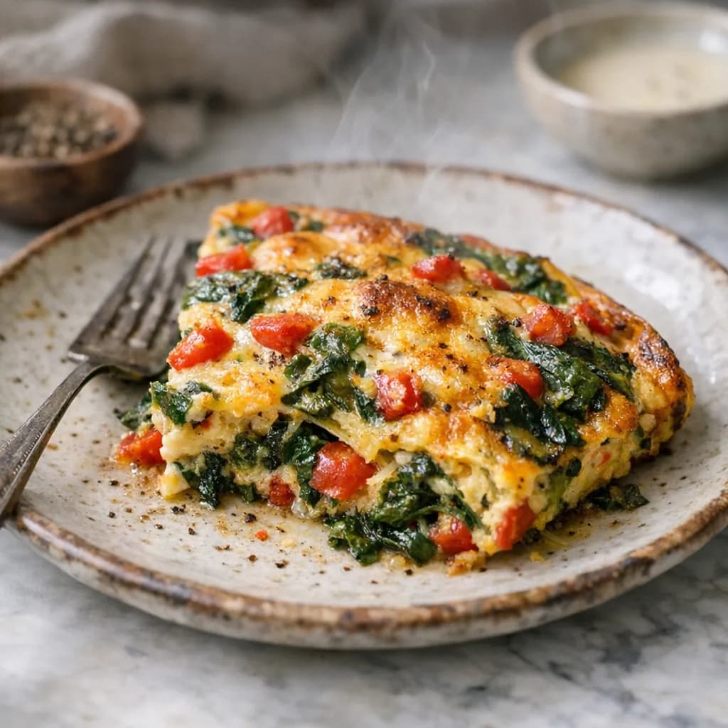Baked Bell Peppers with Kale and Almond Milk recipe