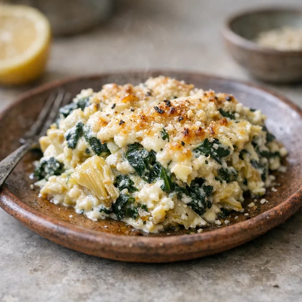 Keto Spinach-Artichoke Casserole recipe