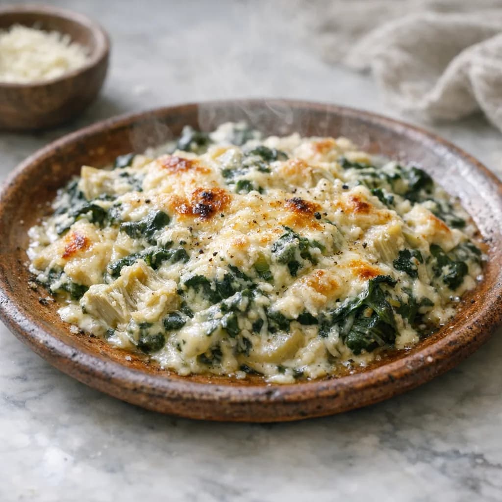 Keto Spinach Artichoke Cheese Bake recipe