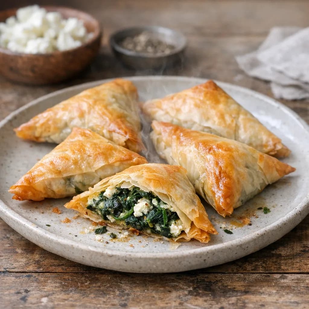 Keto Spinach Fillo Triangles recipe