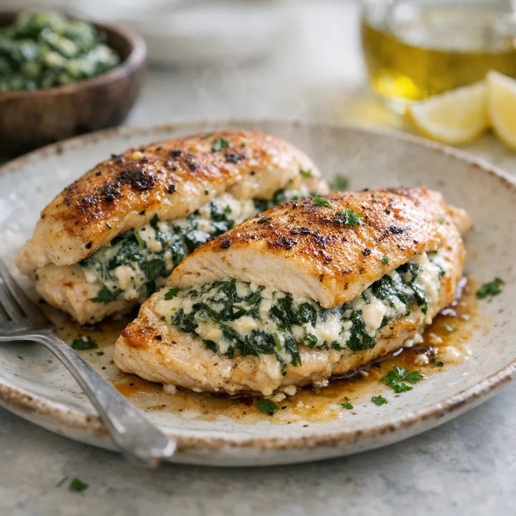 Keto Spinach-Stuffed Chicken Breasts recipe