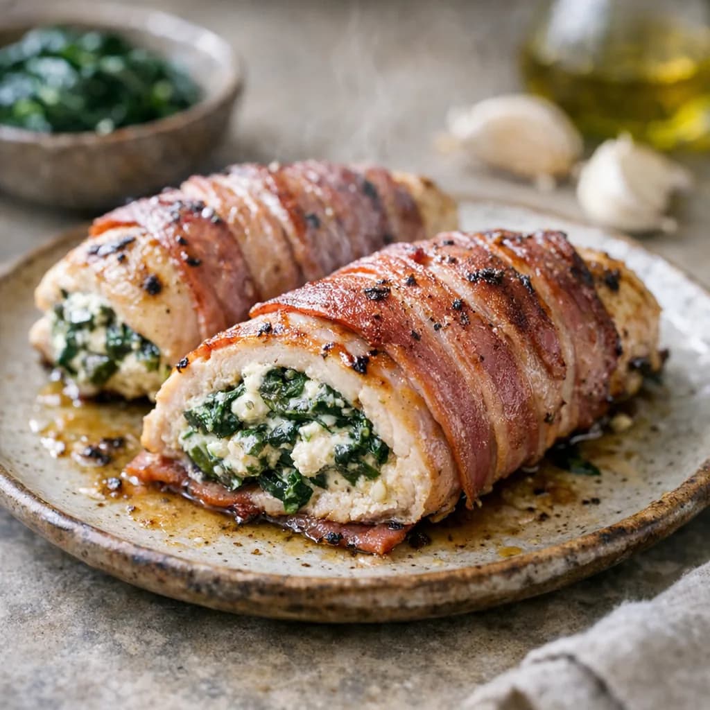 Spinach and Cream Cheese Stuffed Chicken recipe
