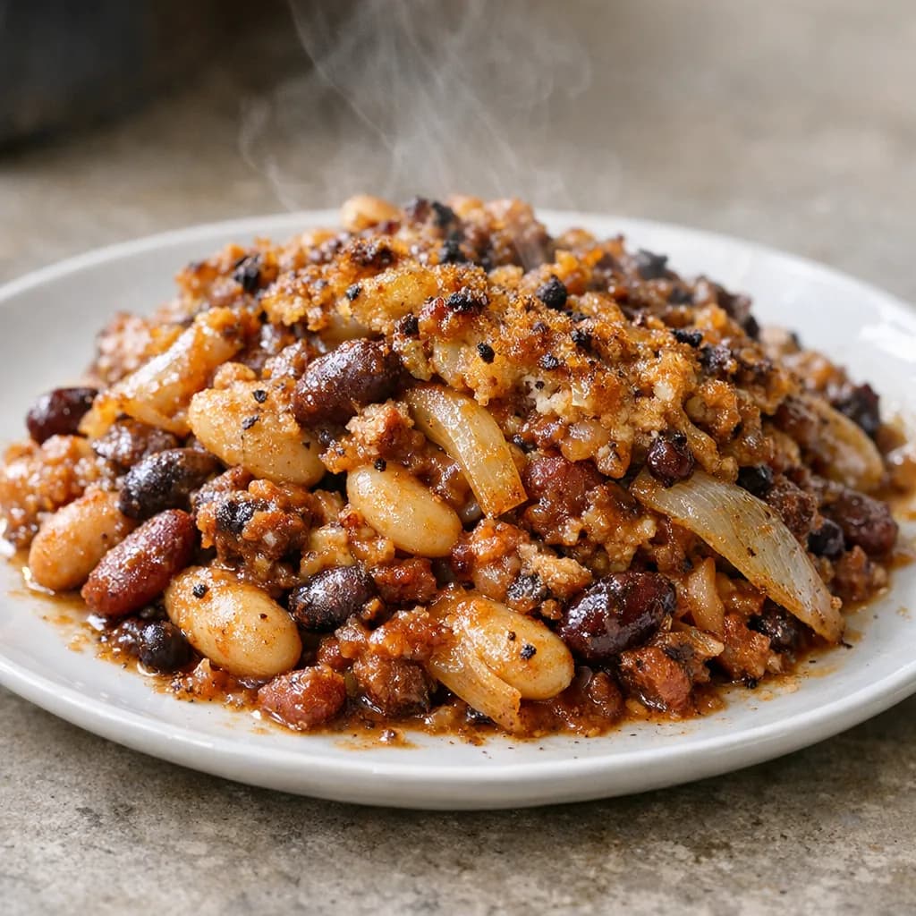 Baked Beans and Onion Casserole recipe
