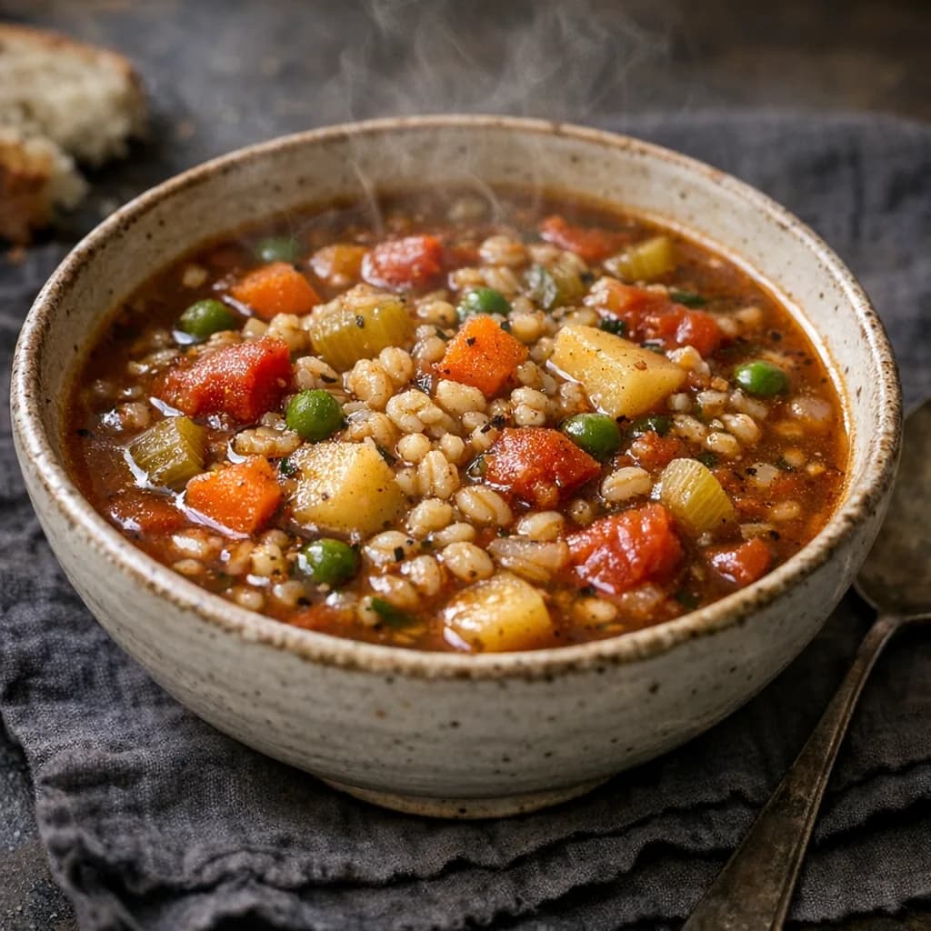 Vegetable Quinoa and Barley Soup recipe
