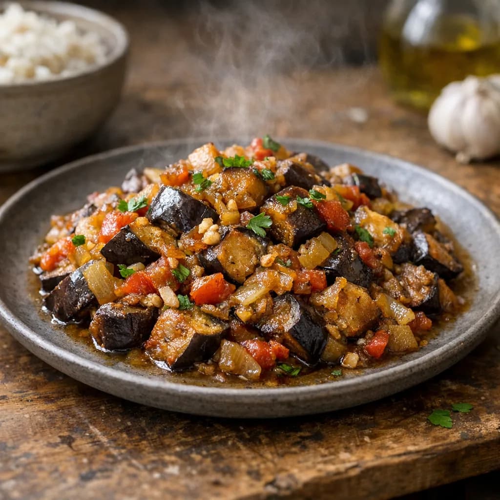 Kosher Beef and Eggplant Dinner recipe