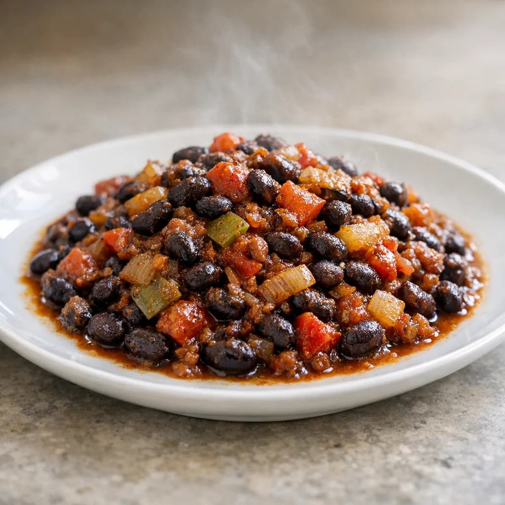 Kosher Black Bean Beef Chili recipe