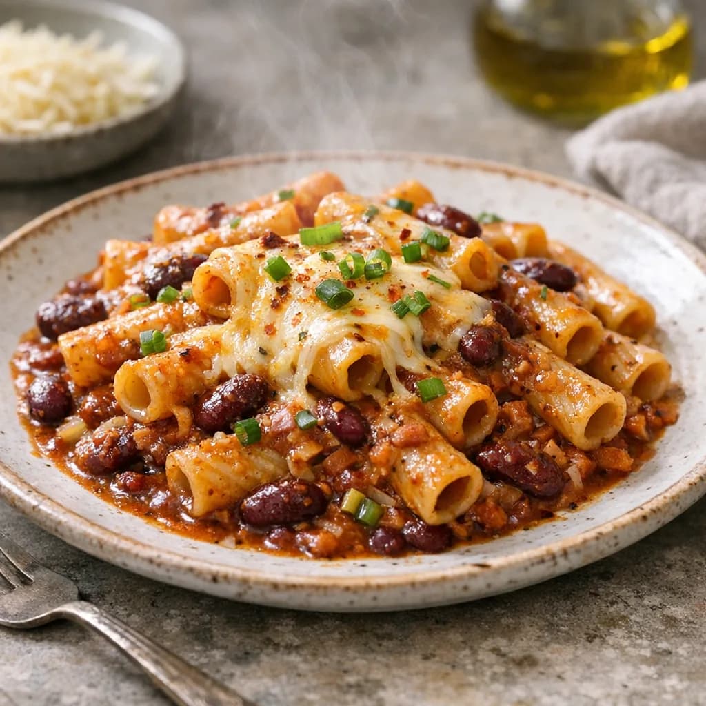 Kosher Chili Cheese Pasta recipe