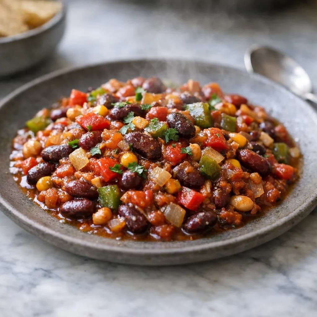 Kosher Home-Style Vegetarian Chili recipe
