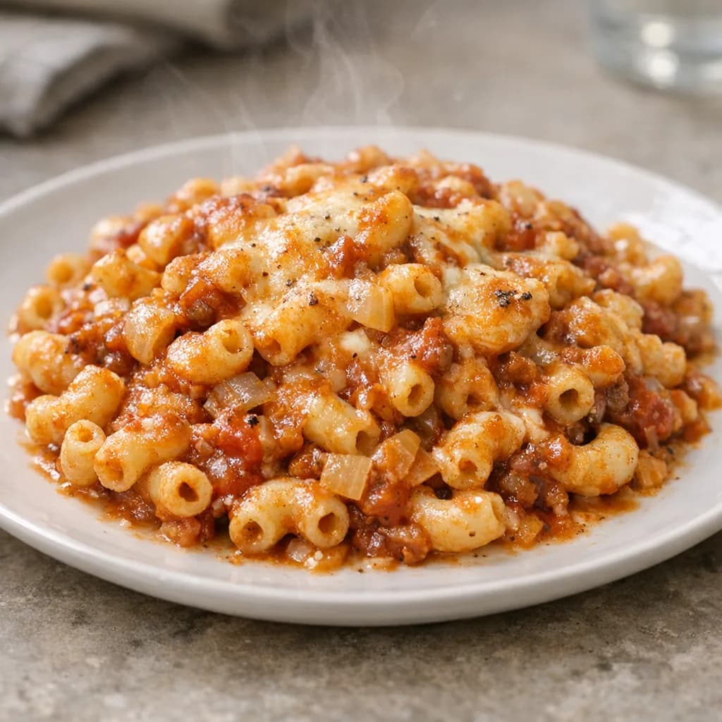 Kosher Macaroni and Beef Bake recipe
