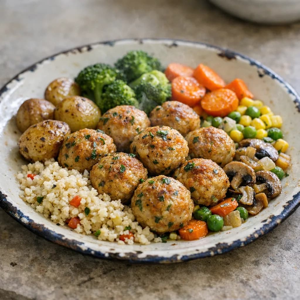 Kosher Meatball Vegetable Dinner recipe