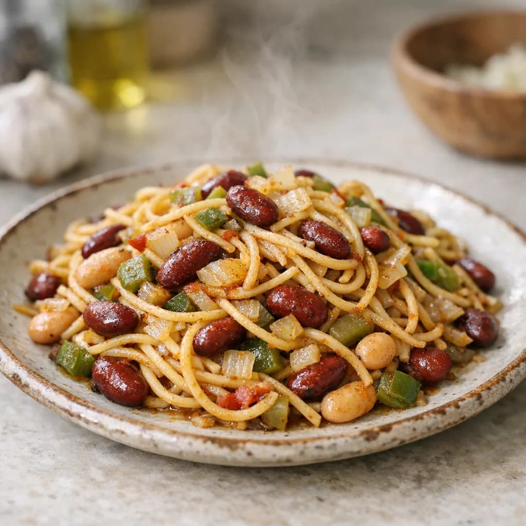 Kosher Noodle and Bean Dinner recipe