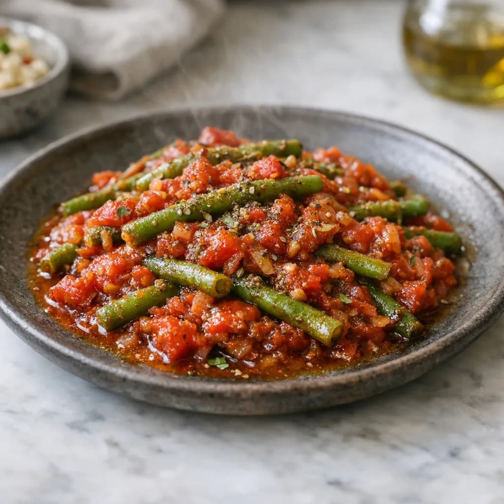 Oregano Tomato French Bean Skillet recipe