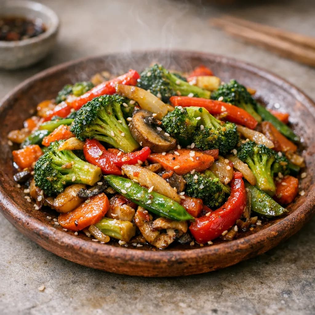 Kosher Spicy Vegetable-Beef Stir-Fry recipe