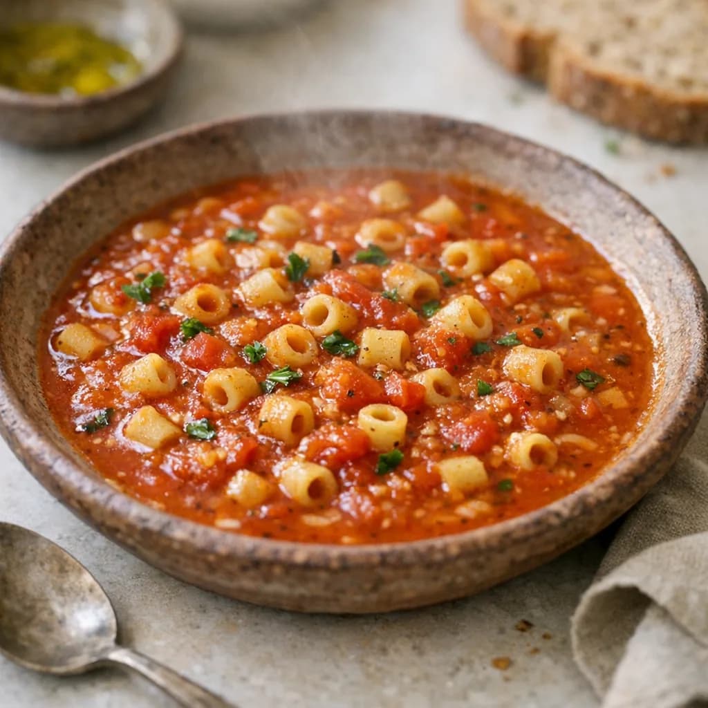 Kosher Vegan Tomato Soup with Ditalini recipe