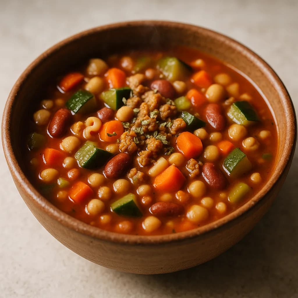 Kosher Vegetable Minestrone with Plant-Based Protein recipe