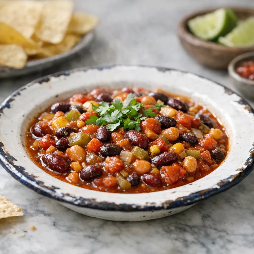 Kosher Vegetarian Chili with Beans recipe