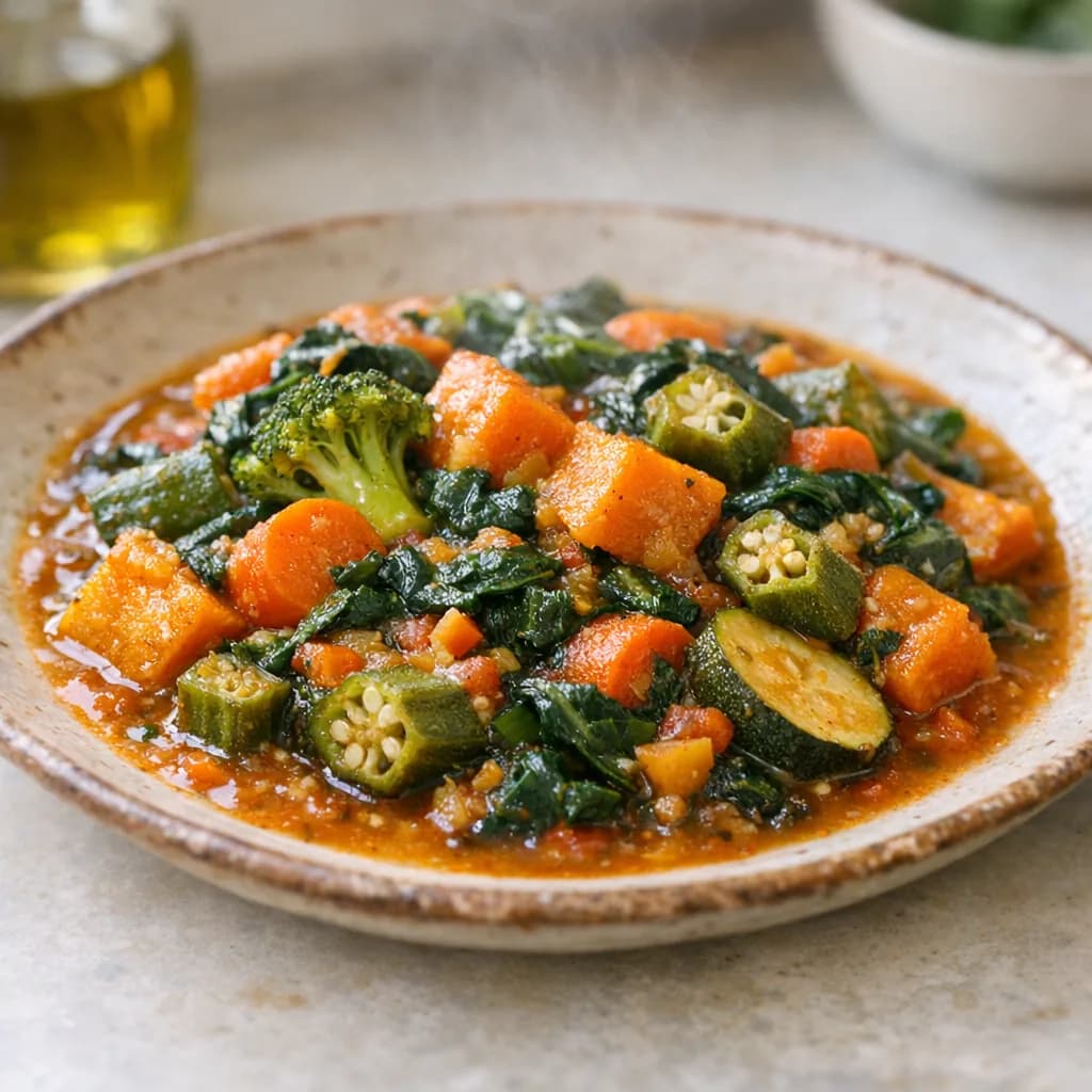 Kosher Vegetarian Pumpkin Spinach Stew recipe
