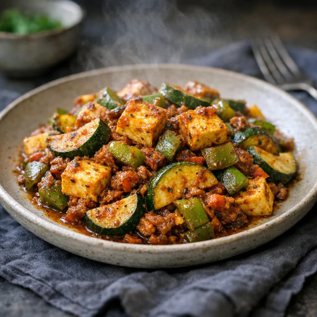 Kosher Zucchini Beef Skillet recipe