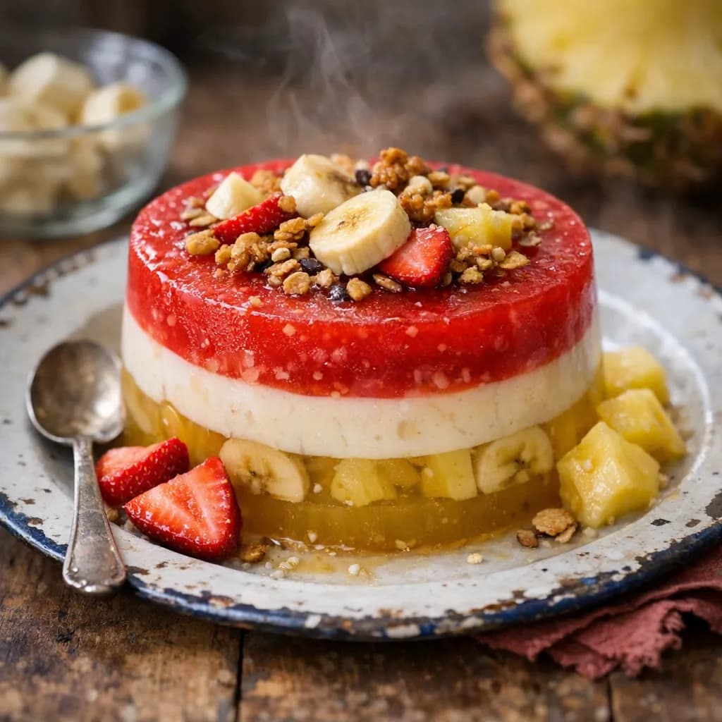 Layered Strawberry Banana Delight recipe