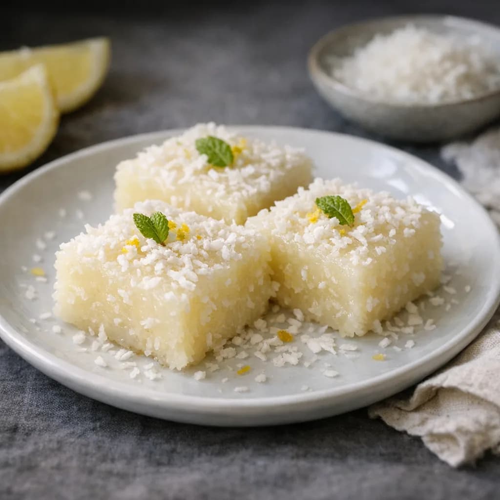 Lemon-Coconut Jain Dessert Squares recipe