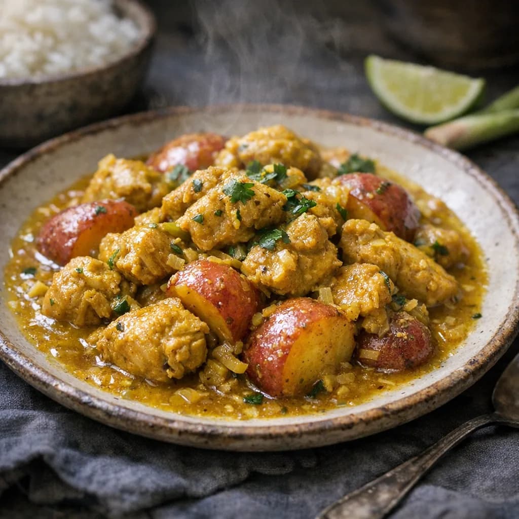 Lemongrass Chicken Curry with Red Potatoes recipe