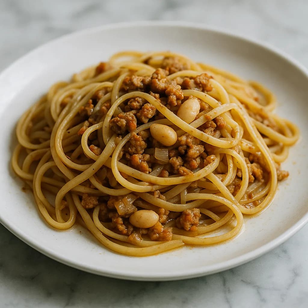 Linguine with Spiced Turkey and Beans recipe