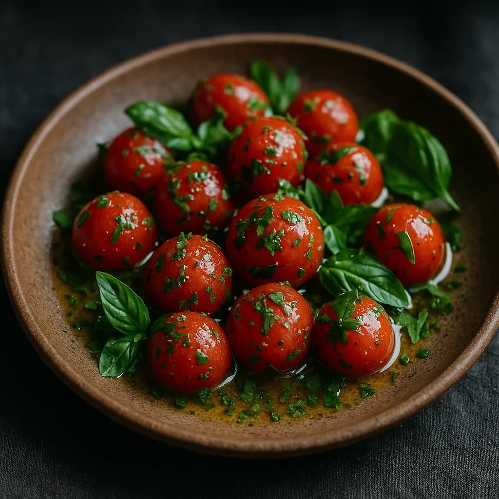 Marinated Herbed Cherry Tomatoes recipe
