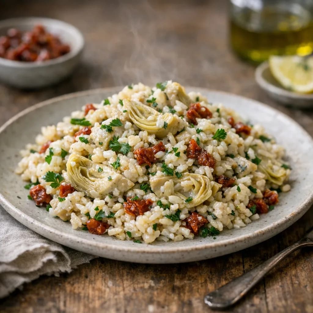 Mediterranean Artichoke and Chicken Rice recipe