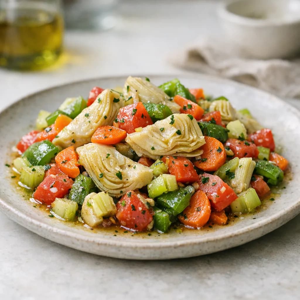 Mediterranean Artichoke and Vegetable Salad recipe