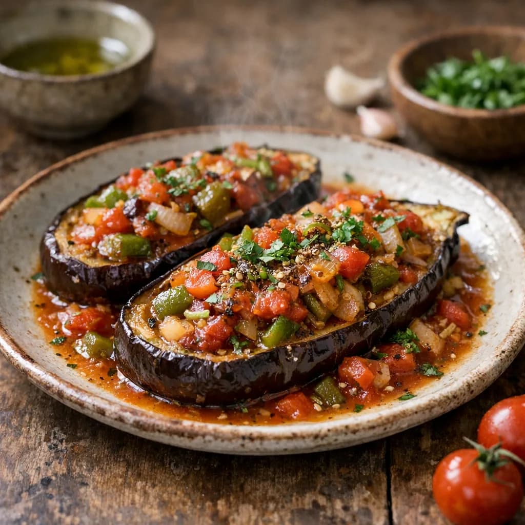 Mediterranean Baked Eggplant with Herbs recipe