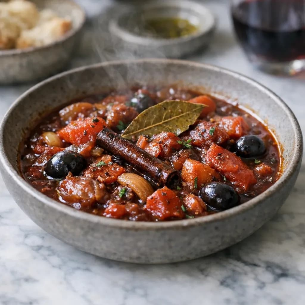 Mediterranean Beef Stew with Red Wine recipe
