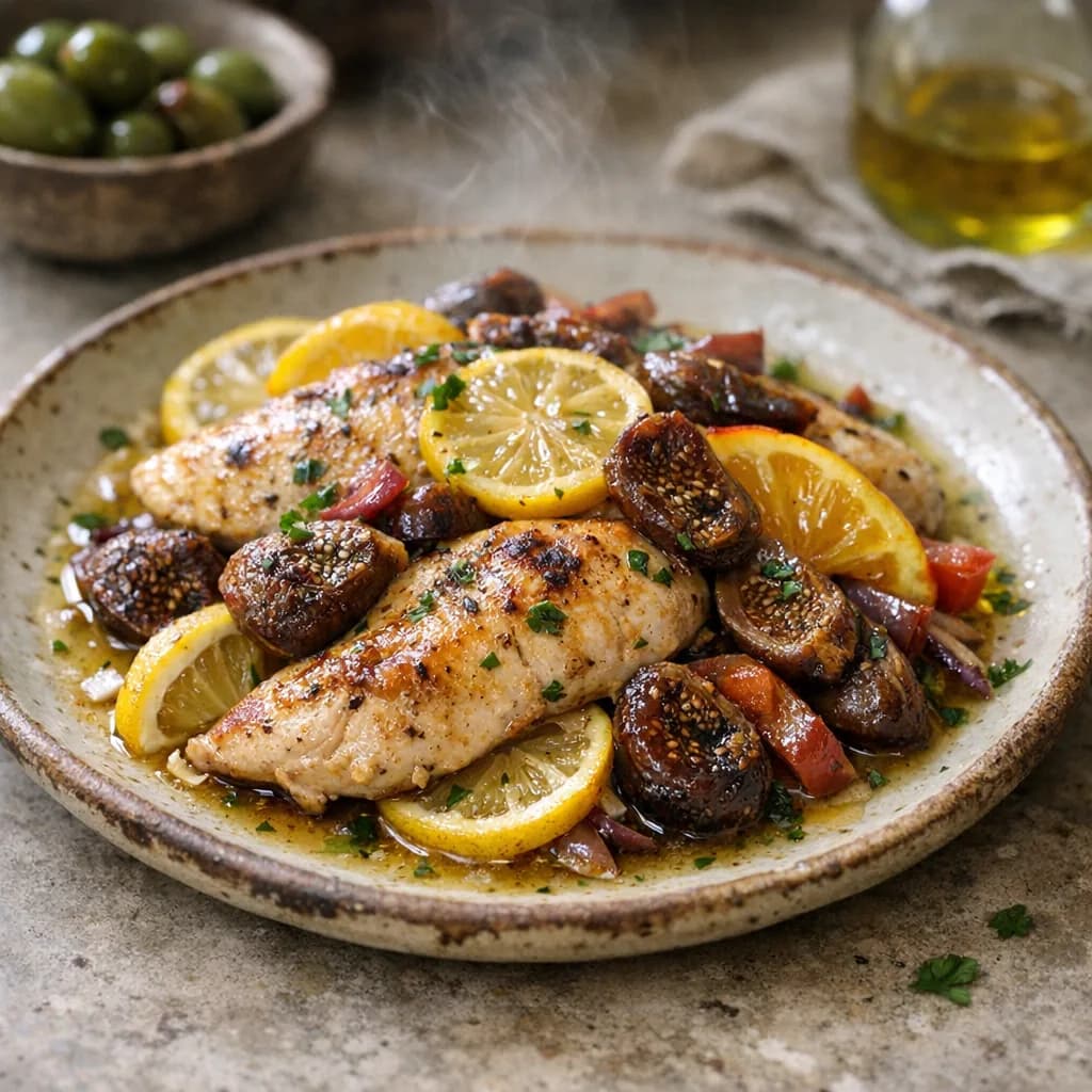 Mediterranean Chicken with Figs and Citrus recipe