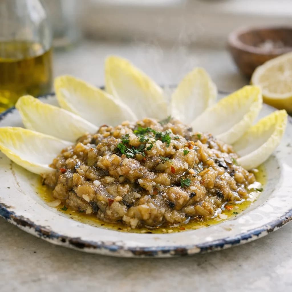 Mediterranean Eggplant Spread with Endive recipe
