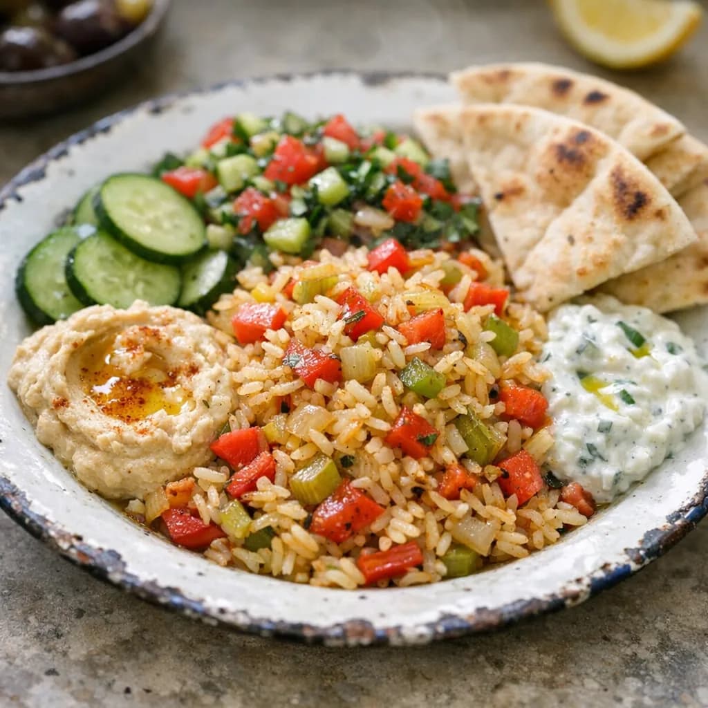 Mediterranean Halal Dinner Bowl recipe