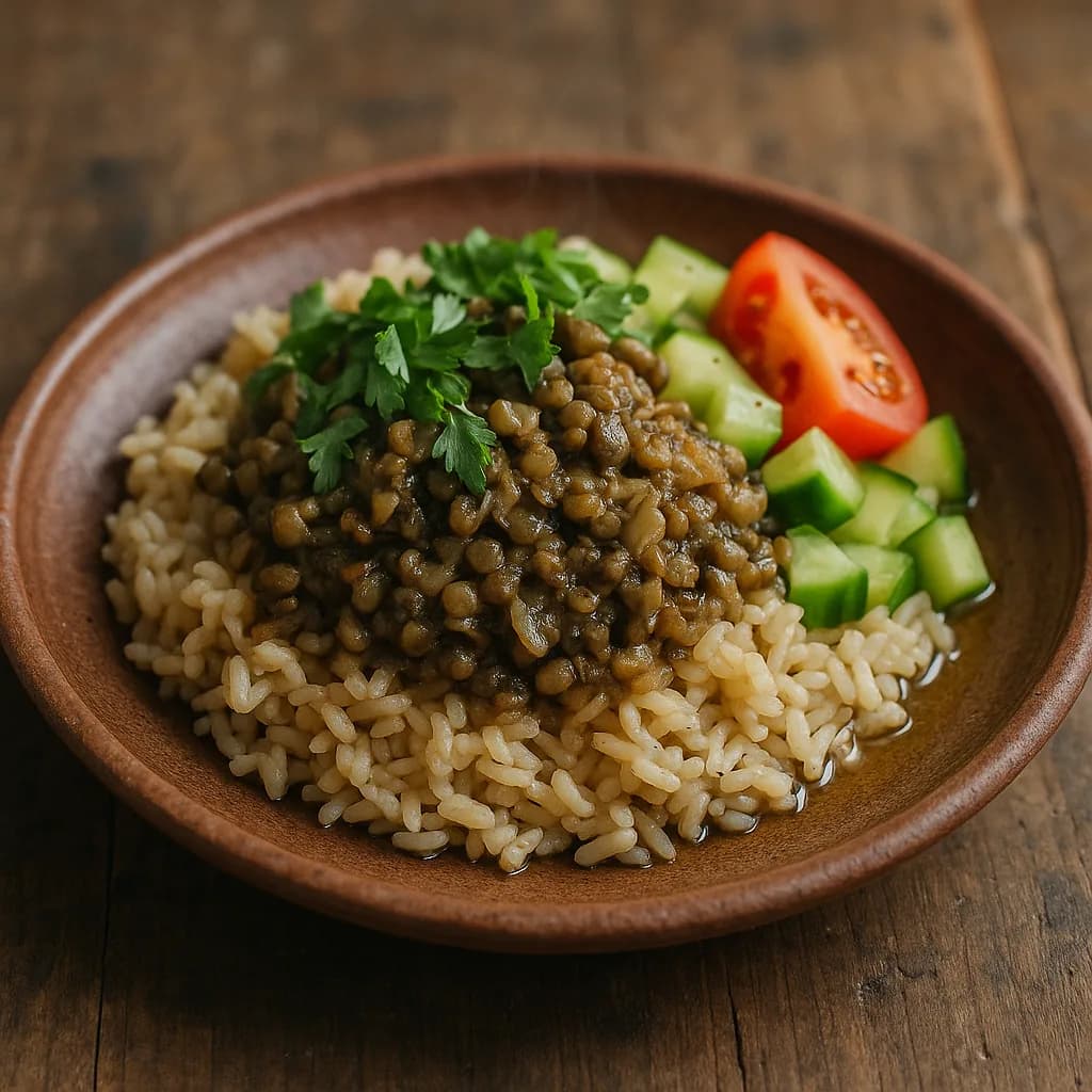 Mediterranean Lentil Rice Bowls recipe