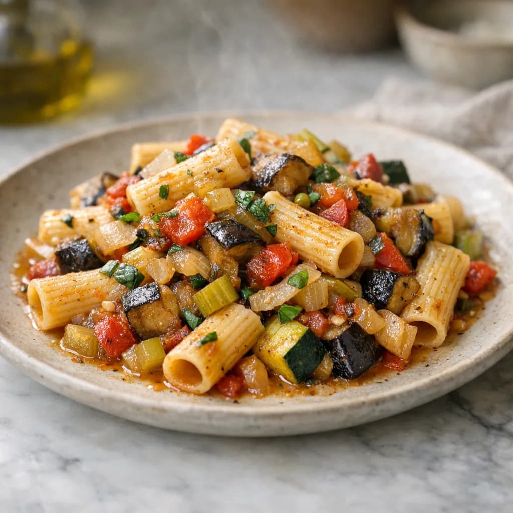 Mediterranean Vegetable Medley with Pasta recipe