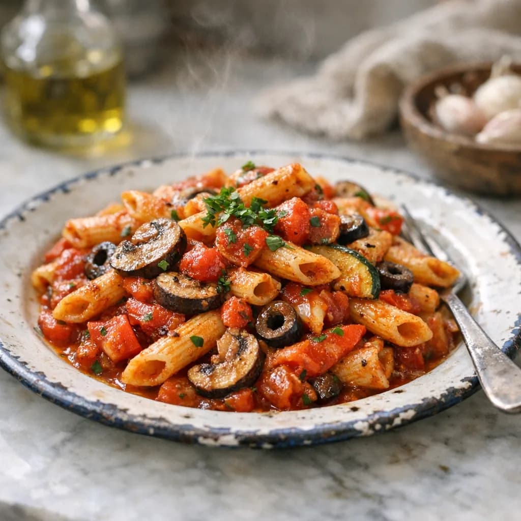 Mediterranean Vegetarian Penne recipe
