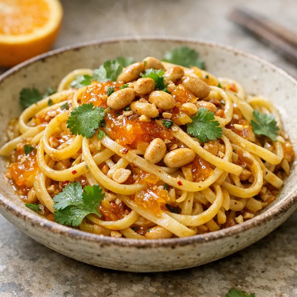 Orange-Peanut Chicken Dinner Bowl recipe