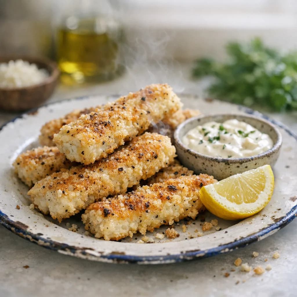 Parmesan-Crusted Tilapia Sticks recipe