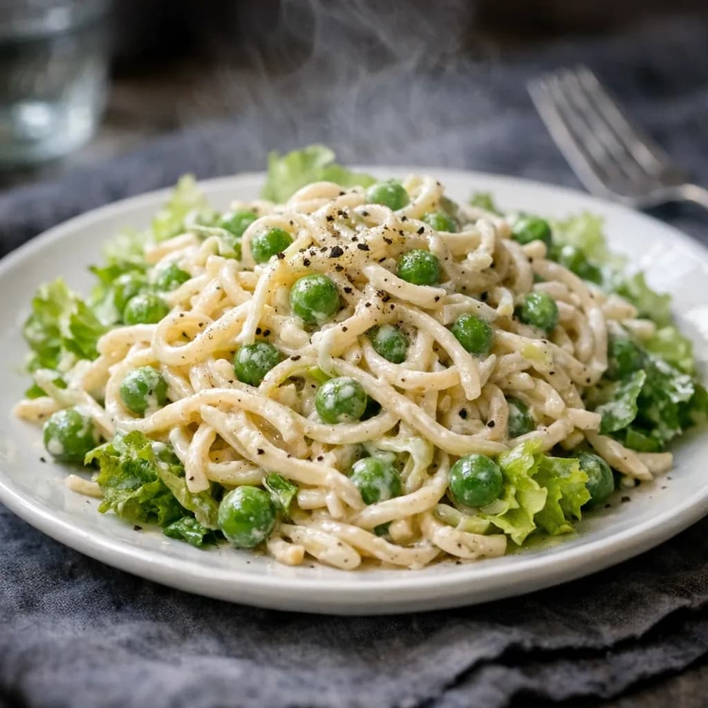 Pescatarian Noodle Salad with Green Peas recipe