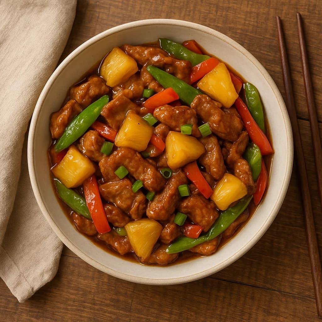 Pineapple Glazed Pork Stir-Fry recipe