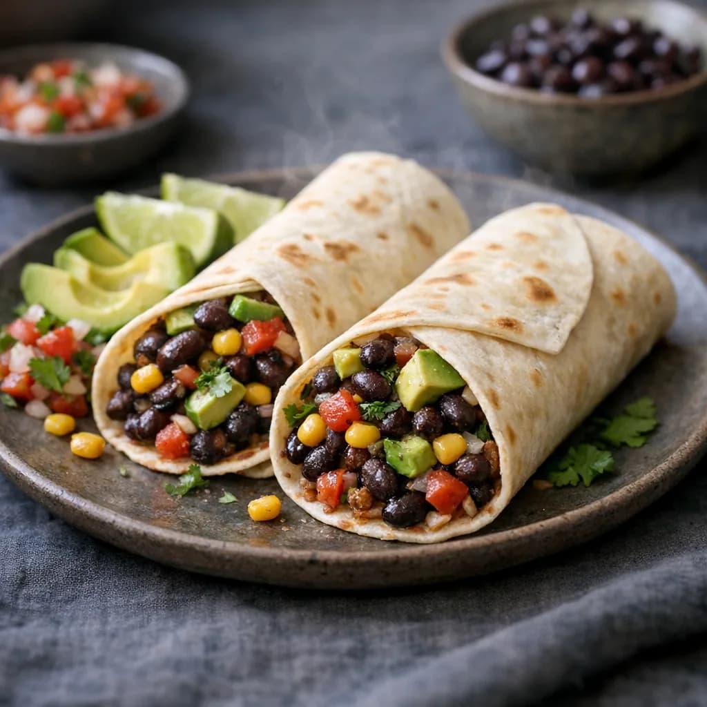 Quick Halal Black Bean Wraps recipe