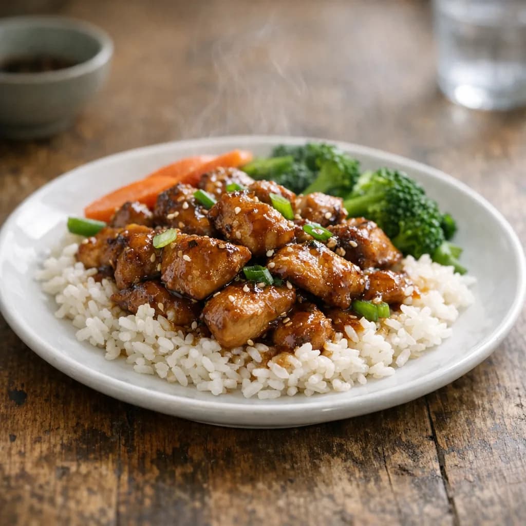 Quick Teriyaki Chicken and Rice Bowl recipe