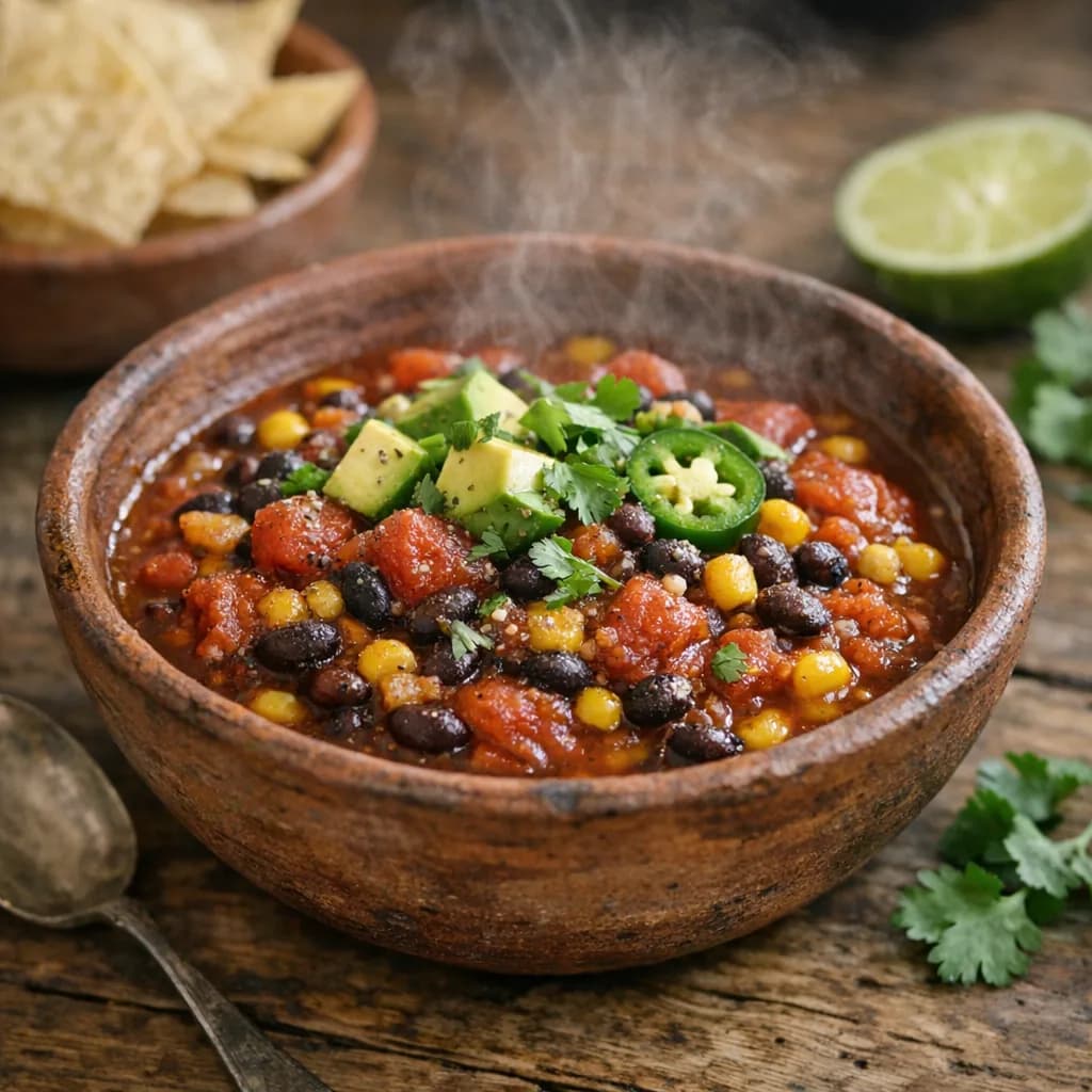 Quick Vegetarian Chili Bowl recipe