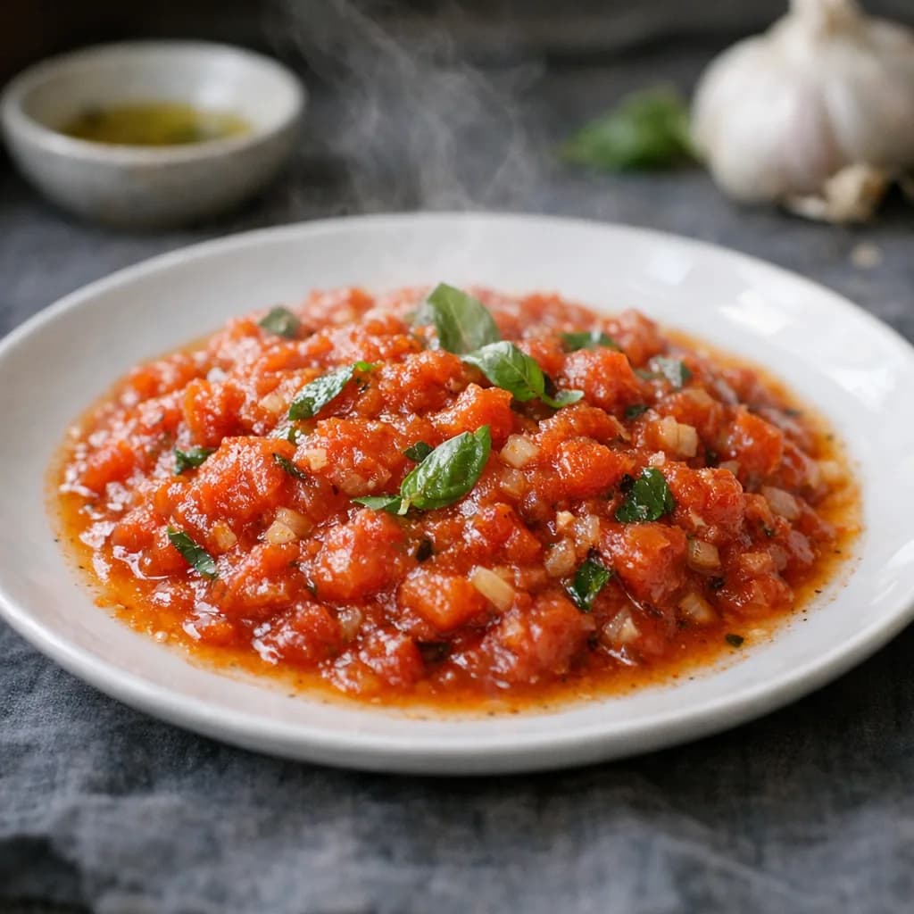 Quick Vegetarian Tomato Basil Sauce recipe