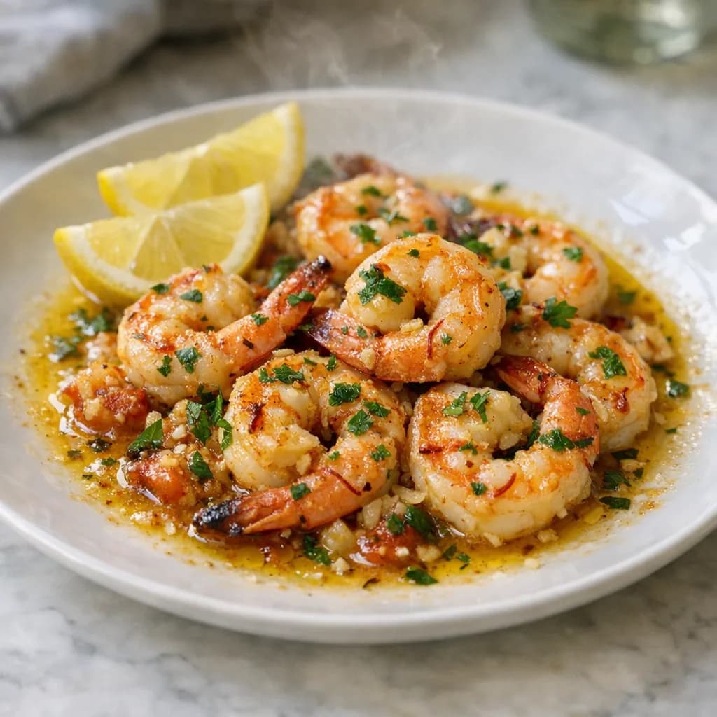 Saffron Butter Shrimp Bake recipe