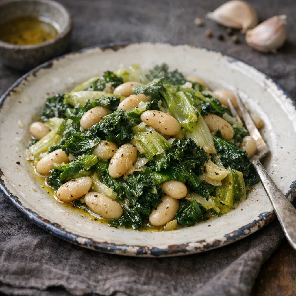 Sautéed Escarole with Cannellini Beans recipe