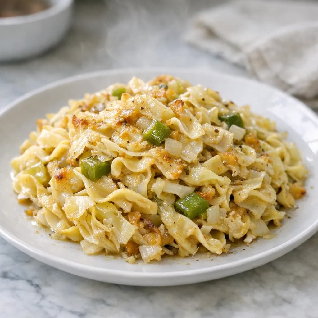 Savory Baked Cabbage and Noodles recipe